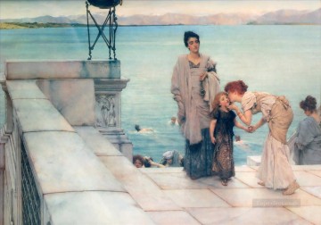 Sir Lawrence Alma Tadema Painting - a kiss Romantic Sir Lawrence Alma Tadema